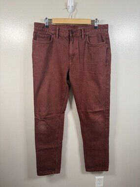 Outerknown Drifter Tapered Fit Jeans Size 33x34 Redwood Mid Rise Organic Cotton